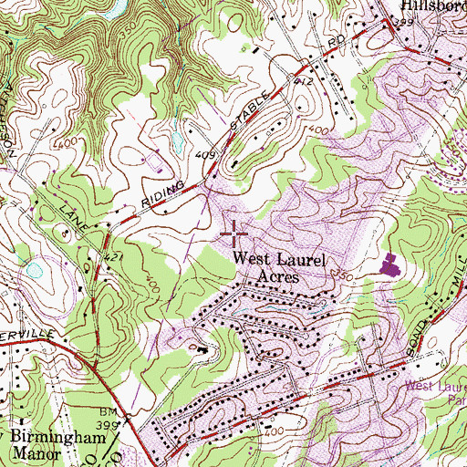 Topographic Map of Wyndham Woods, MD