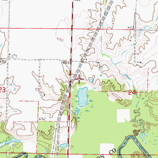 Topographic Map of Knolhoff Cemetery, IL