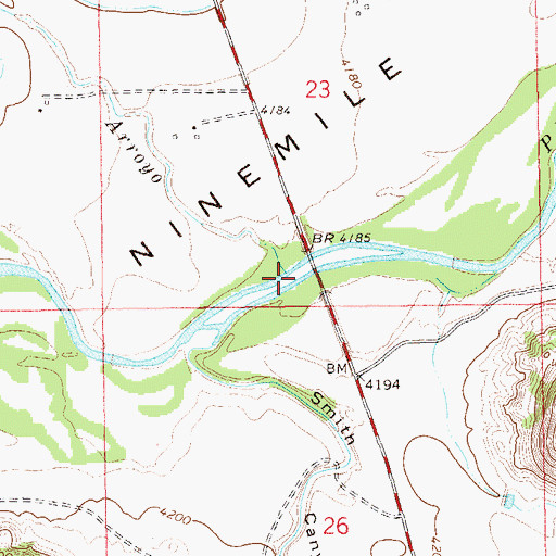 Topographic Map of McMahon Arroyo, CO