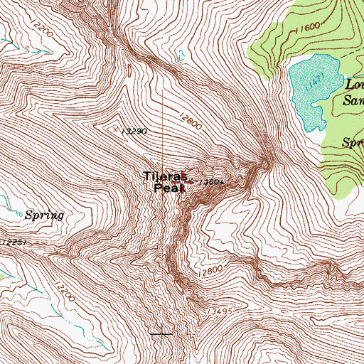 Topographic Map of Tijeras Peak, CO