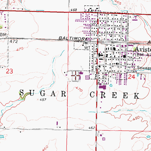Topographic Map of Saint Francis Cemetery, IL