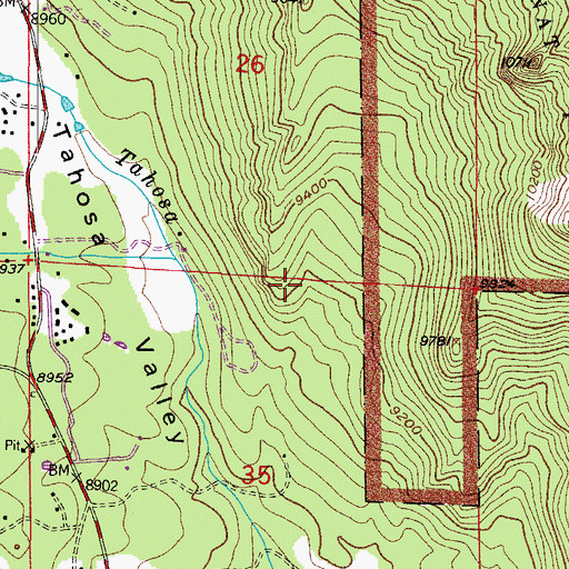 Topographic Map of Cabin Rock, CO