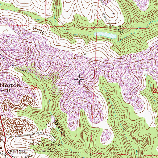 Topographic Map of Jefferson County Industrial Park, OH