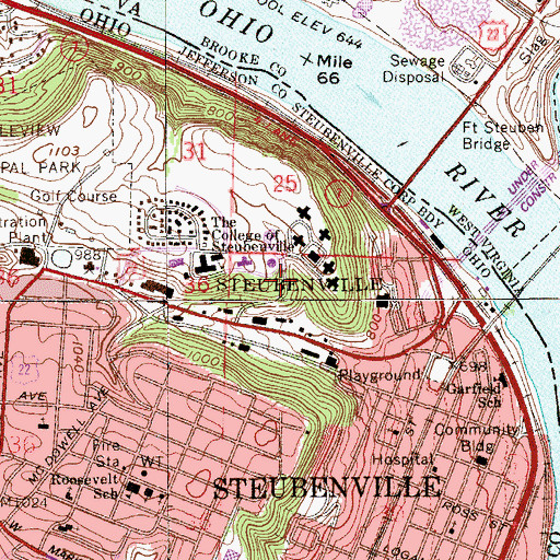 Topographic Map of Portiuncula Chapel, OH