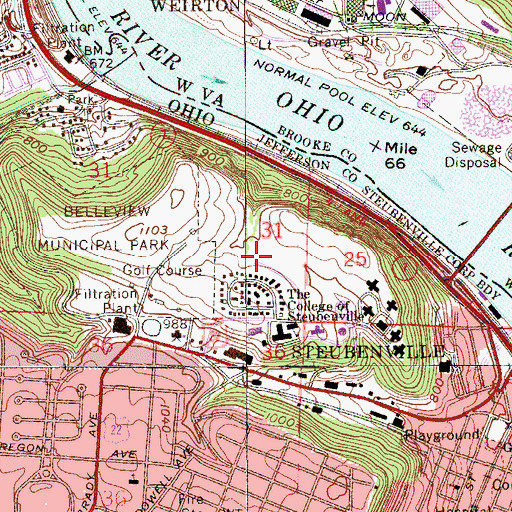 Topographic Map of Vaccaro Baseball Field, OH
