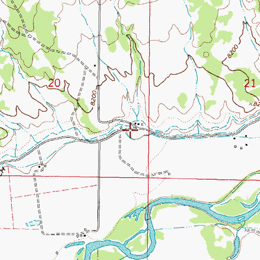 Topographic Map of Agua Ramon Creek, CO