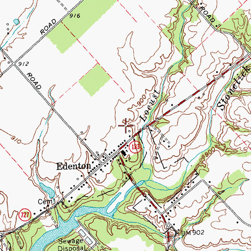 Topographic Map of Edenton Post Office, OH