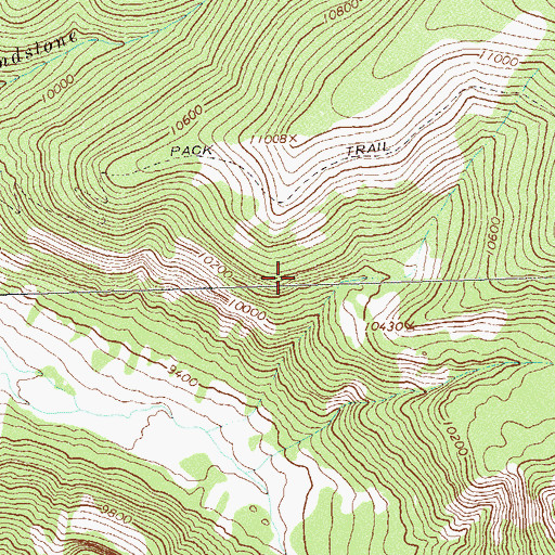 Topographic Map of Bear Creek Basin, CO