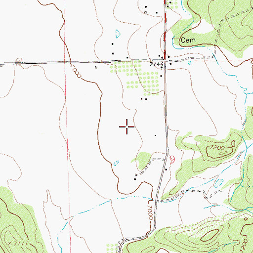 Topographic Map of Lower Weber Reservoir, CO