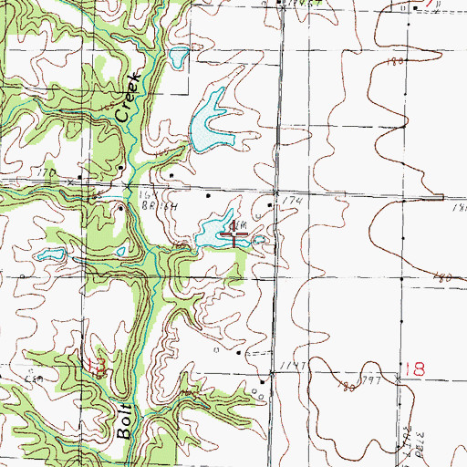 Topographic Map of Cothern Family Cemetery, IL