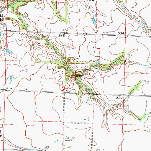 Topographic Map of McConnell Cemetery, IL