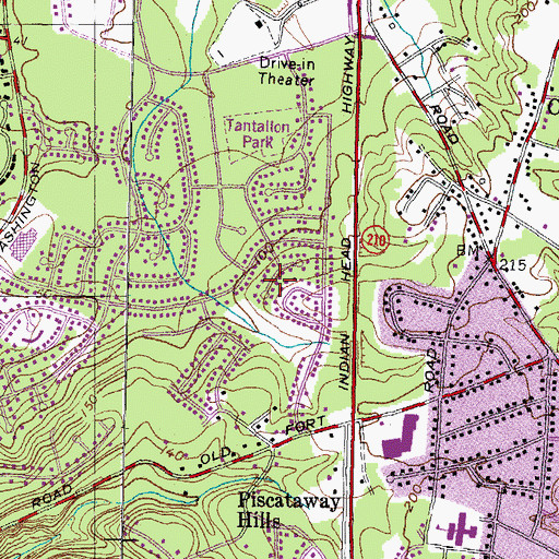 Topographic Map of Warburton Manor, MD