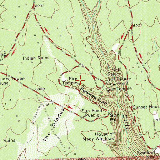 Topographic Map of New Fire House, CO