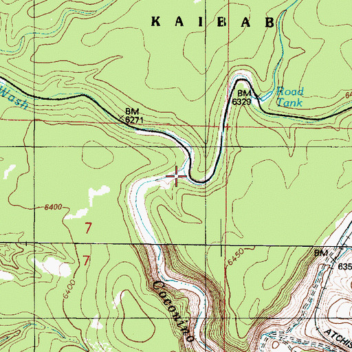 Topographic Map of Bright Angel Wash, AZ