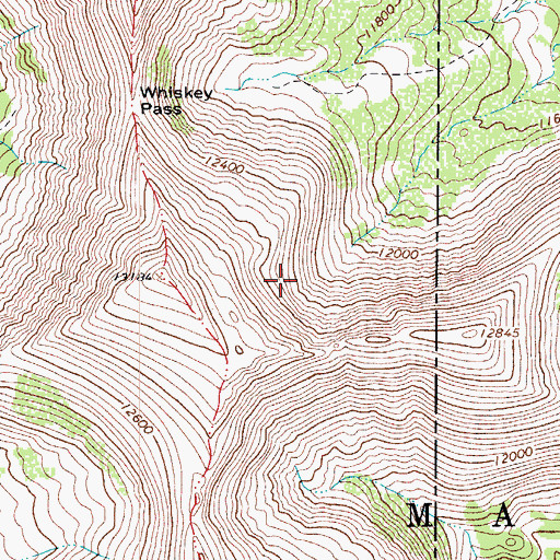 Topographic Map of Beaubien Peak, CO