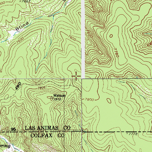 Topographic Map of Park Plateau, NM