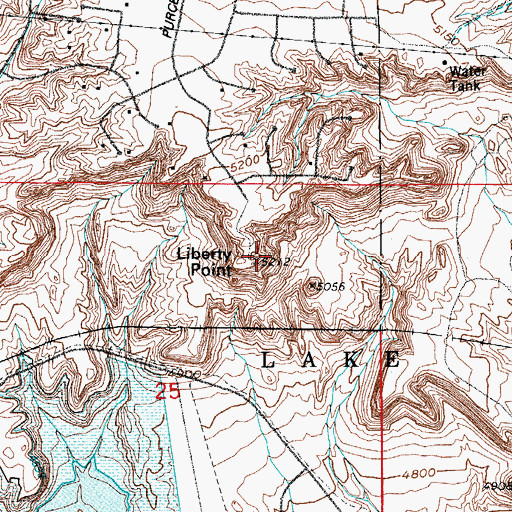 Topographic Map of Liberty Point, CO