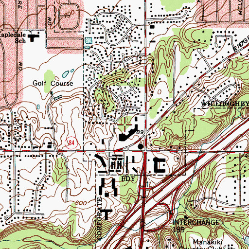 Topographic Map of Halle Estates Park, OH