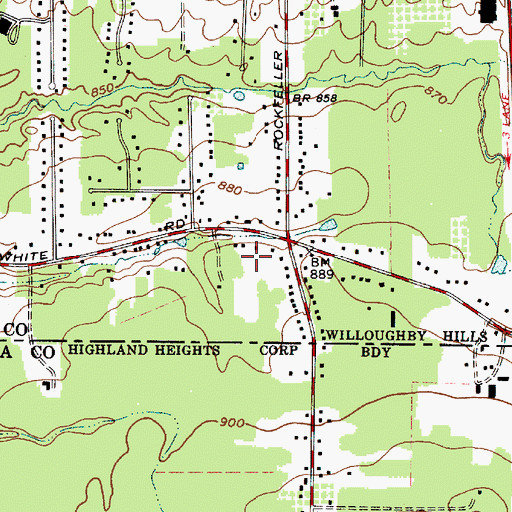 Topographic Map of Saint Joseph Park, OH