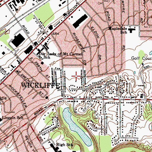Topographic Map of Orlando Park, OH