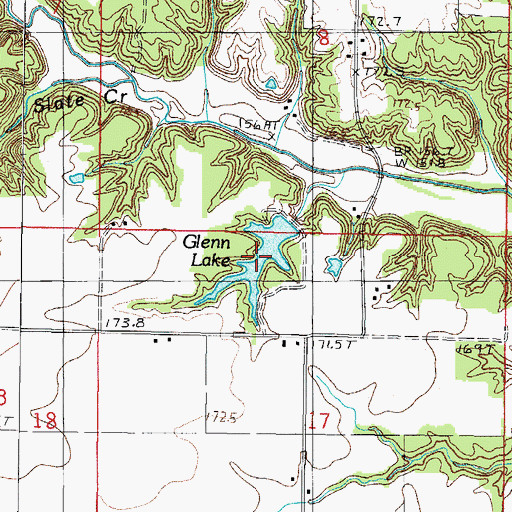 Topographic Map of Glenn Lake, IL