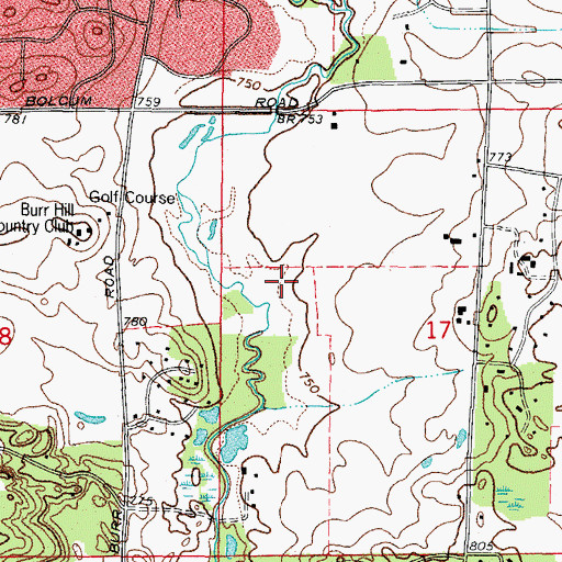 Topographic Map of Ferson Creek County Forest Preserve, IL