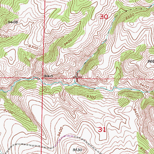 Topographic Map of DeWeese Plateau, CO
