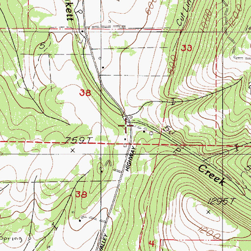Topographic Map of Beazell Memorial County Forest, OR
