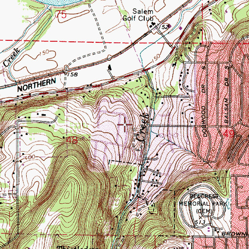 Topographic Map of Nelson City Park, OR