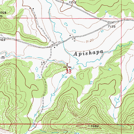 Topographic Map of Jarosa Canyon, CO
