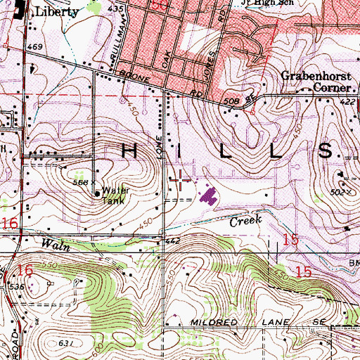 Topographic Map of Sumpter School City Park, OR