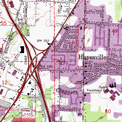 Topographic Map of Denny County Park, OR