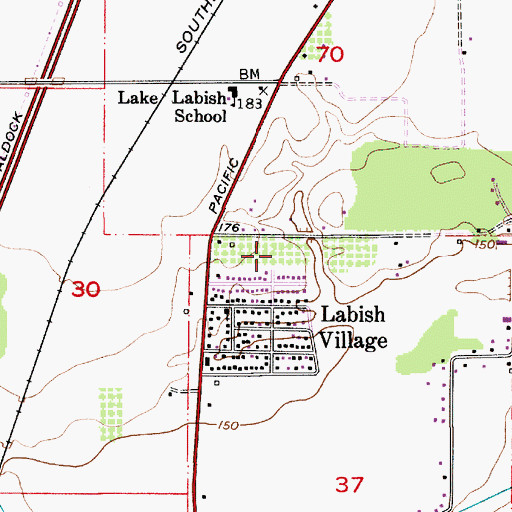 Topographic Map of Lake Labish County Park, OR