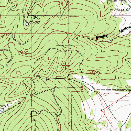 Topographic Map of Bald Hill City Park, OR