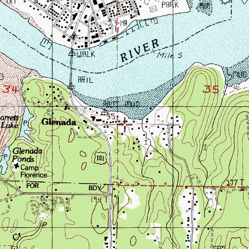 Topographic Map of Pritchard State Park, OR