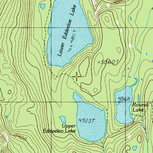 Topographic Map of Eddeeleo Lakes, OR