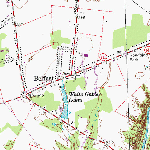 Topographic Map of Belfast Post Office (historical), OH