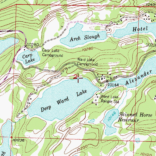 Topographic Map of Spruce Lodge, CO