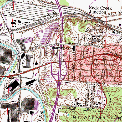 Topographic Map of Interchange 69, MO