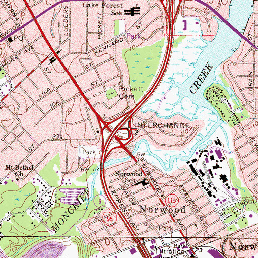 Topographic Map of Interchange 122, FL