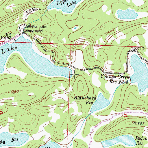 Topographic Map of Fish Hawk Campground, CO