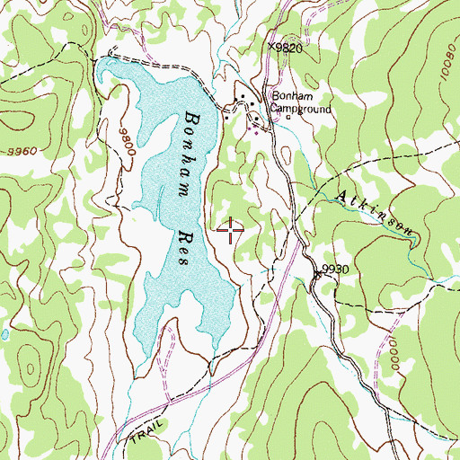 Topographic Map of Bonham Campground, CO