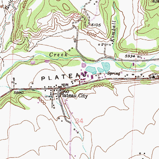 Topographic Map of Collbran Job Corps, CO