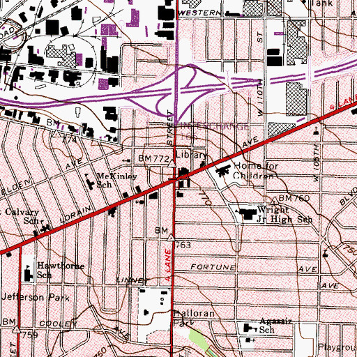 Topographic Map of Little Arabia, OH