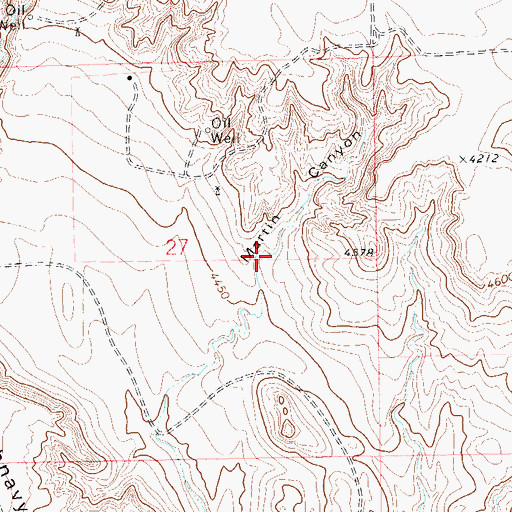 Topographic Map of Martin Canyon, CO