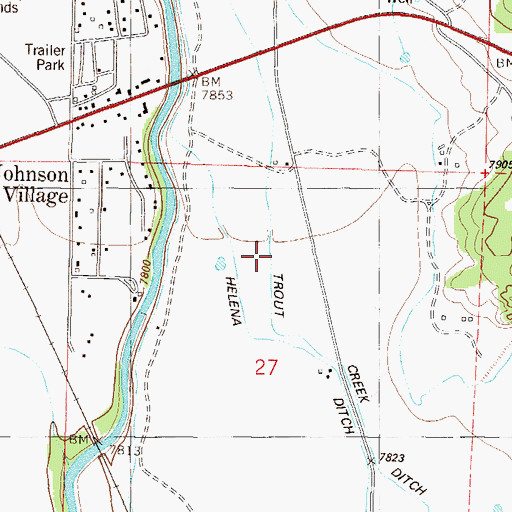 Topographic Map of Trout Creek Ditch, CO