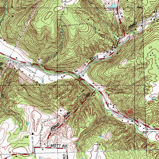 Topographic Map of Spann Post Office (historical), OH