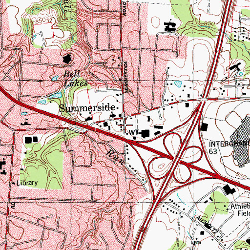 Topographic Map of Summerside Post Office (historical), OH