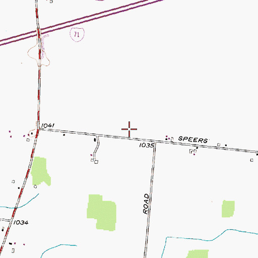 Topographic Map of Morrisville Post Office (historical), OH