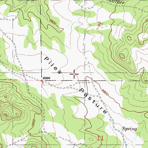 Topographic Map of Piles Pasture, CO